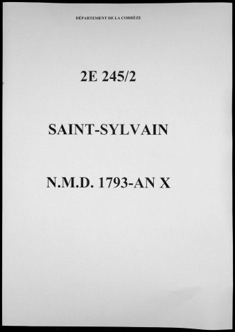 Naissances, mariages, décès (1793-1802)