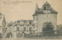 Brive-la-Gaillarde : "Brive - Le musée et clocher de l'église Saint-Martin.".