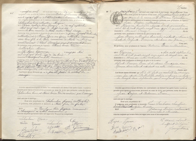 Naissances, mariages, décès (1923-1932).