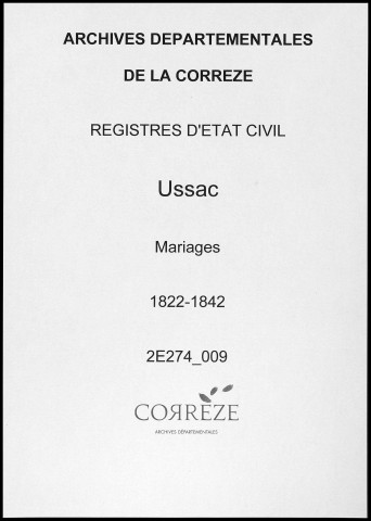 Mariages (1822-1842)