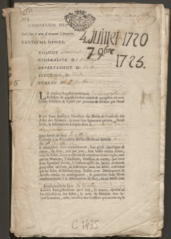 4 juillet 1720-7 octobre 1725