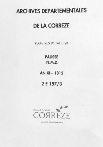 Naissances, mariages, décès (1803-1812)