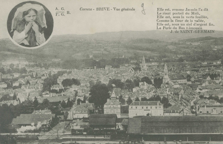 Brive-la-Gaillarde : "Corrèze - Brive - Vue générale".