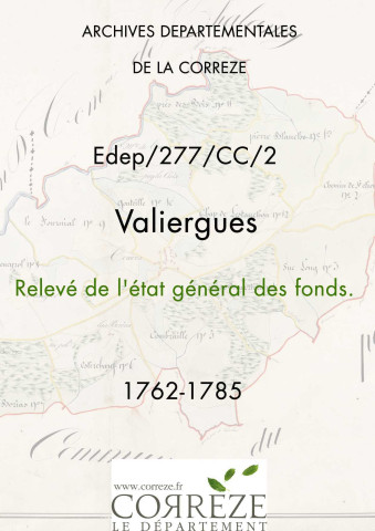 Relevé de l'Etat général des fonds.