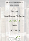 Décès (1903-1932).