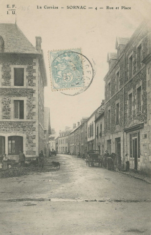 Sornac : "La Corrèze - Sornac - 4 - Rue et place".