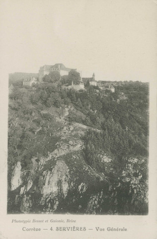Servières-le-Château : "Corrèze - 4. Servières - Vue générale".