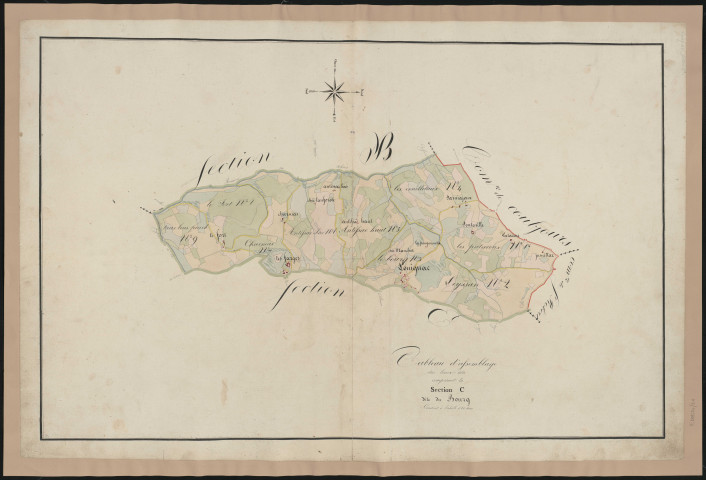 Tableau d'assemblage de la section C du Bourg