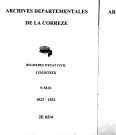 Naissances, mariages, décès (1823-1832)