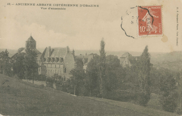 Aubazine : "18 - Ancienne abbaye cistérienne d'Obazine" - vue d'ensemble".