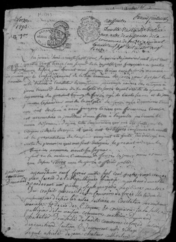 Naissances, mariages, décès (1793-1797)