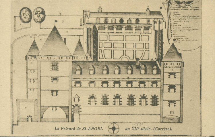 Saint-Angel : "Le prieuré de St-Angel au XIIe siècle. (Corrèze).".