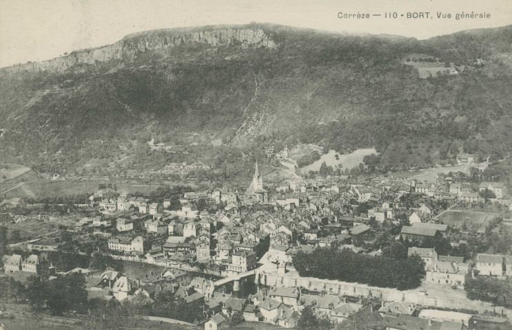 Bort-les-Orgues : "Corrèze - 110 - Bort, vue générale".