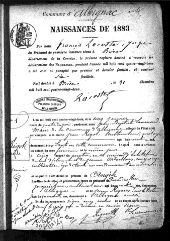 Naissances (1883-1902)