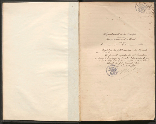 Délibérations du conseil municipal. 17 mai 1908-8 février 1859