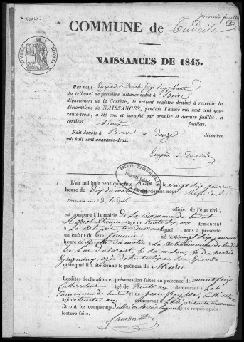 Naissances (1843-1882)