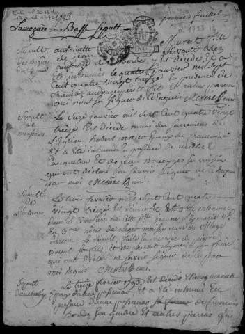 Décès (1793-1802)