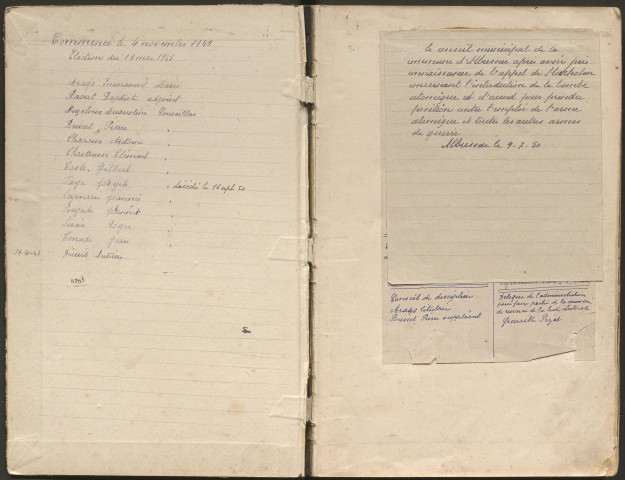 Délibérations du conseil municipal. 04 novembre 1945-16 décembre 1950
