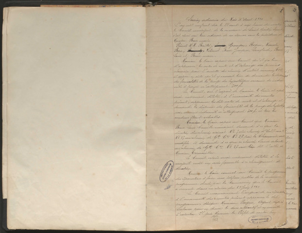 Délibérations du conseil municipal. 28 août 1910-19 juin 1932