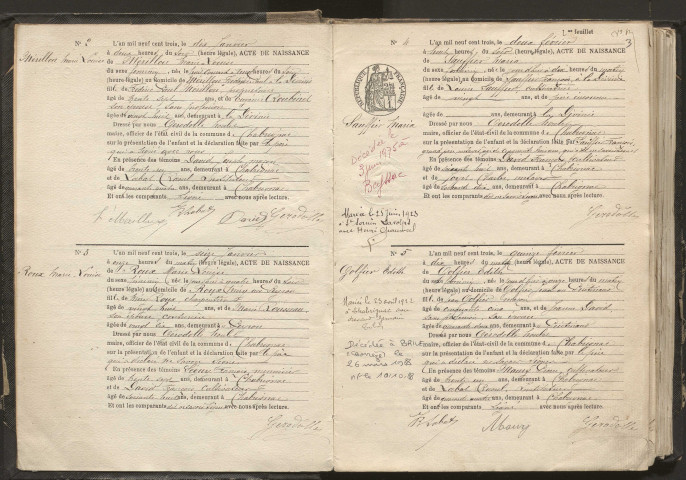 Naissances (1903-1942).