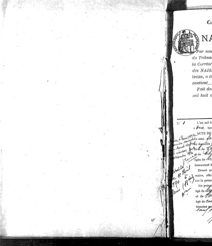 Naissances, mariages, décès (1893-1902)