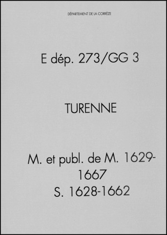 Mariages, sépultures (1628-1667)