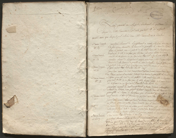 Délibérations du conseil municipal. 3 décembre 1800-11 décembre 1837