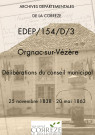 Délibérations du conseil municipal. 25 novembre 1838-20 mai 1863