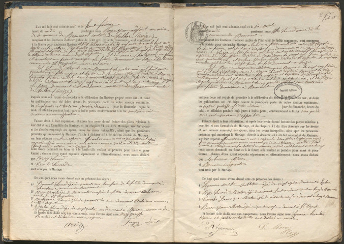 Mariages (1869-1881)