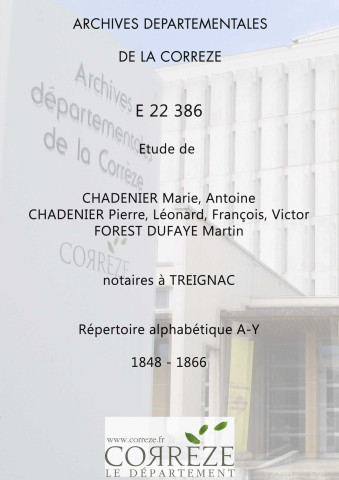 Répertoire alphabétique : A-Y