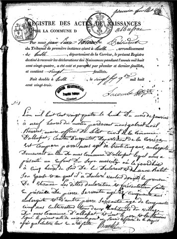 Naissances (1824-1848)