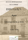 Chronique écrite à Ayen.