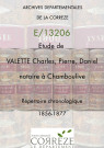 Répertoire chronologique : 29 juin 1856-19 août 1877