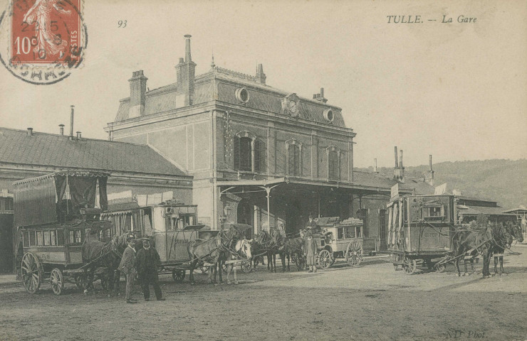 Tulle : "93 Tulle. - La gare".