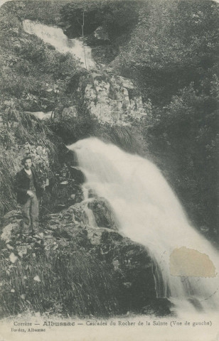 Albussac : "Corrèze - Albussac - Cascades du Rocher de la Sainte (vue de gauche)".