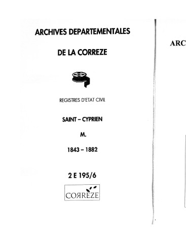 Mariages (1843-1882)