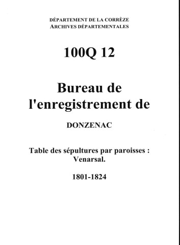 Paroisse de Venarsal.