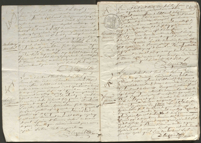 Naissances, mariages, décès (1833-1842)
