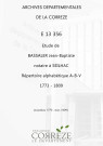Répertoire alphabétique : A, B, V