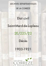 Décès (1903-1921).