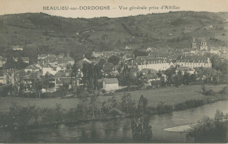 Beaulieu-sur-Dordogne : "Beaulieu-sur-Dordogne - Vue générale prise d'Altillac".
