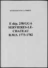 Baptêmes, mariages, sépultures (1773-1782)