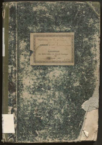 Délibérations du conseil municipal. 20 mai 1856-8 septembre 1867