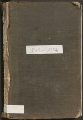 Délibérations du conseil municipal. 22 novembre 1925-1er février 1953