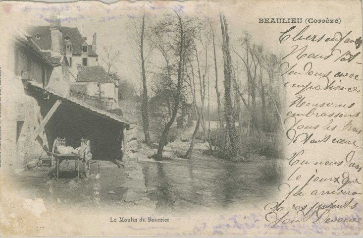 Beaulieu-sur-Dordogne : "Beaulieu (Corrèze) - Le moulin du Bourrier".