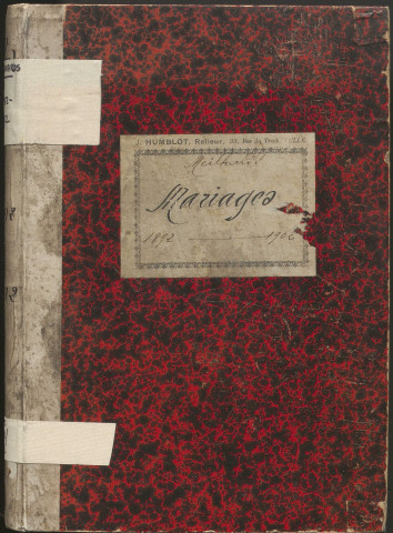 Mariages (1892-1902)