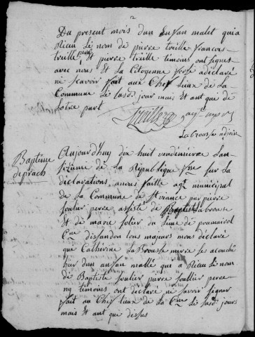 Naissances, mariages et décès (1798-1802)