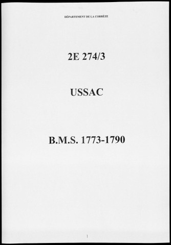 Baptêmes, mariages, sépultures (1773-1790)