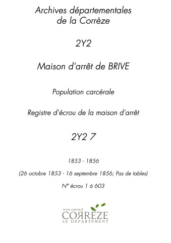 26 octobre 1853 - 16 septembre 1856