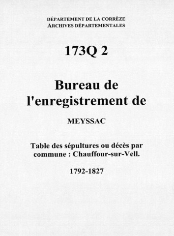 Commune de Chauffour-sur-Vell.